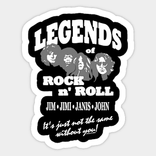 Legends of Rock 'N Roll (front & back print) Sticker